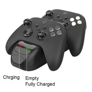 

Dual Controller Charger For Xbox Series X Gamepad Portable Status Display Charging Dock Adapter with 2 Rechargeable Battery Pack