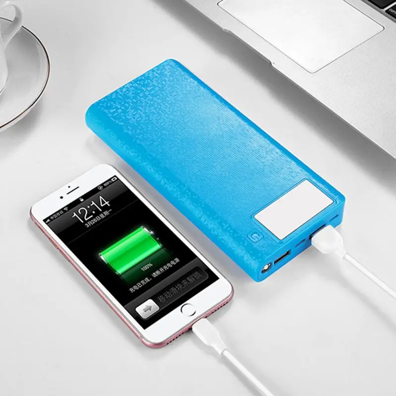QC 3 0 Dual USB + Type C PD 8x18650 батарея DIY Power Bank Box LED Light быстрое зарядное устройство для iPhone