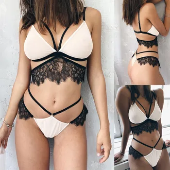 

women cage bra Polyester sexy lingerie hot erotic Adjusted-strap Sexy woman transparent dress beach Nightwear erspective j907