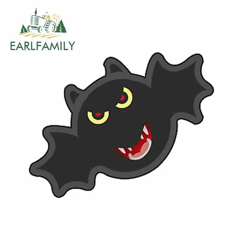 

EARLFAMILY 13cm x 7.3cm Cute Bat Cartoon Oem Funny Car Stickers Waterproof Anime Bumper Trunk Truck Graphics 3D DIY Fine Decal