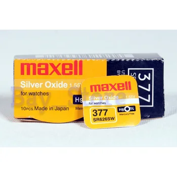 

10 PCS Maxell SR626SW 377 27mAh 1.55V Silver Oxide Button Cell Battery-Made In Japan