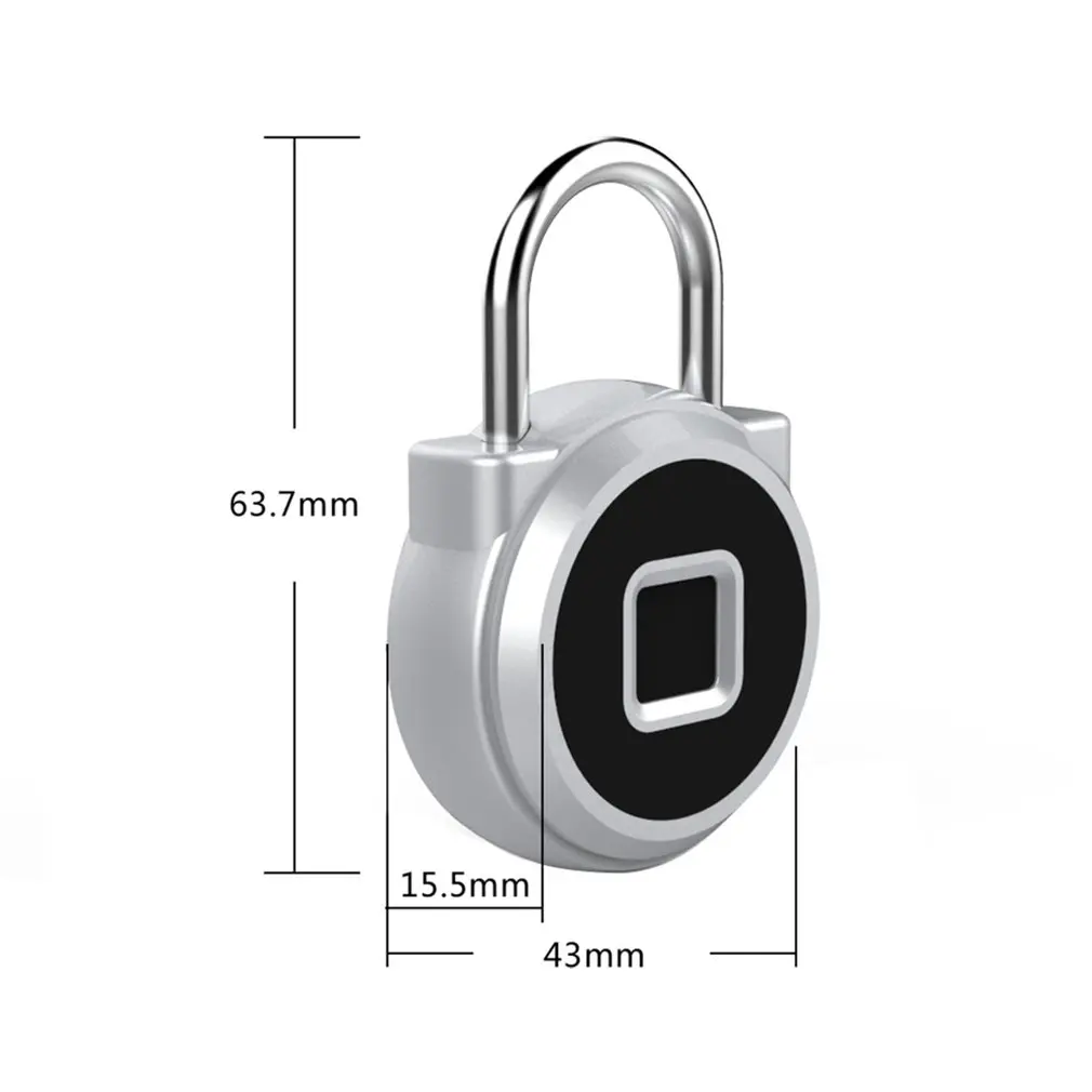 USB Charging Fingerprint Padlock Smart Anti-Theft Keyless Fingerprint Lock P10 for Toolbox Warehouse Lockers Bicycle