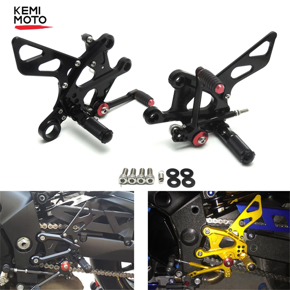 GSX-S1000 F ЧПУ Алюминий подножка регулируется Rearset задний набор для SUZUKI / ABS 2015 2016