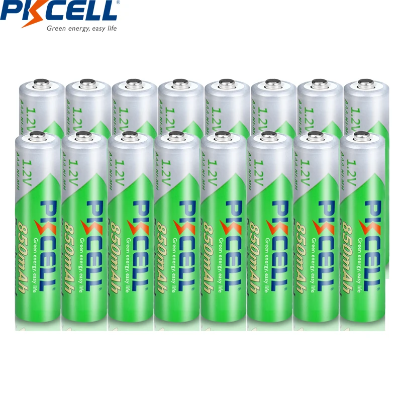 Аккумуляторы PKCELL AAA 16 шт. Ni MH 850 мАч 1 2 в|battery ag10|battery operated twinkle lightsbattery for hp 510 |
