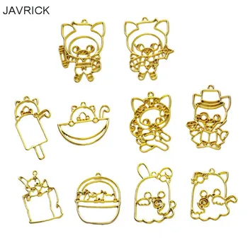 

Pendant Necklace DIY Crafts UV Resin Metal Epoxy Frame Cartoon Animal Shape