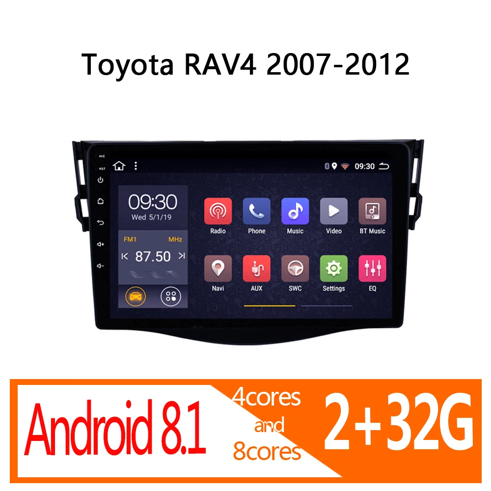 Gar радио Android 2G RAM для toyota reiz 9 &quot2006 2007 2008 2009 navegador autoradio coche аудио авто стерео