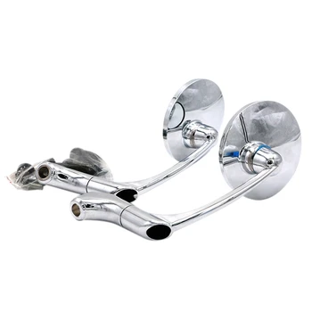 

Motorcycle Rearview Side Mirror with 8/10Mm Screws Universal Round Retro Modified Motorbike Cafe Racer Rear View Mirrors