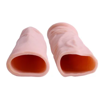 Highly Elastic Penis Extender Sleeve Reusable Silicone Condoms Delay Ejaculation Penis Massage Erotic Toys Intimate Goods 6