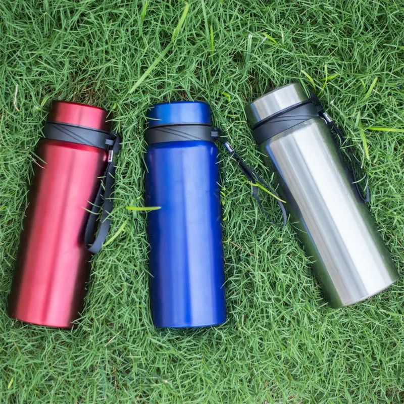 

Large Capacity Portable Sports Bottle Customizable Outdoor Spacious Camisole Kettle 304 Double-layerd Stainless Steel Insulation