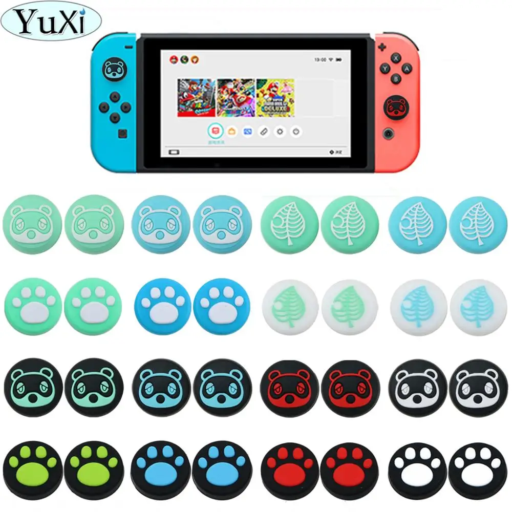 

YuXi Thumb Stick Grip Cap Joystick Cover Animal Crossing Tree Leaf For Nintend Switch Lite Joy-Con Controller Gamepad Thumb Case