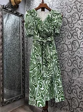 Robe 100% coton pour femmes, vêtements à la mode, Sexy, col en v, manches courtes, longueur mi mollet, XL, nouvelle collection printemps été 2021, décontracté 