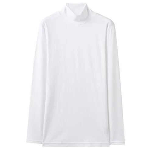 01White Giordano мужская утеплённая водолазка с высоким воротом под шею и длинными рукавами - Цвет: 01White
