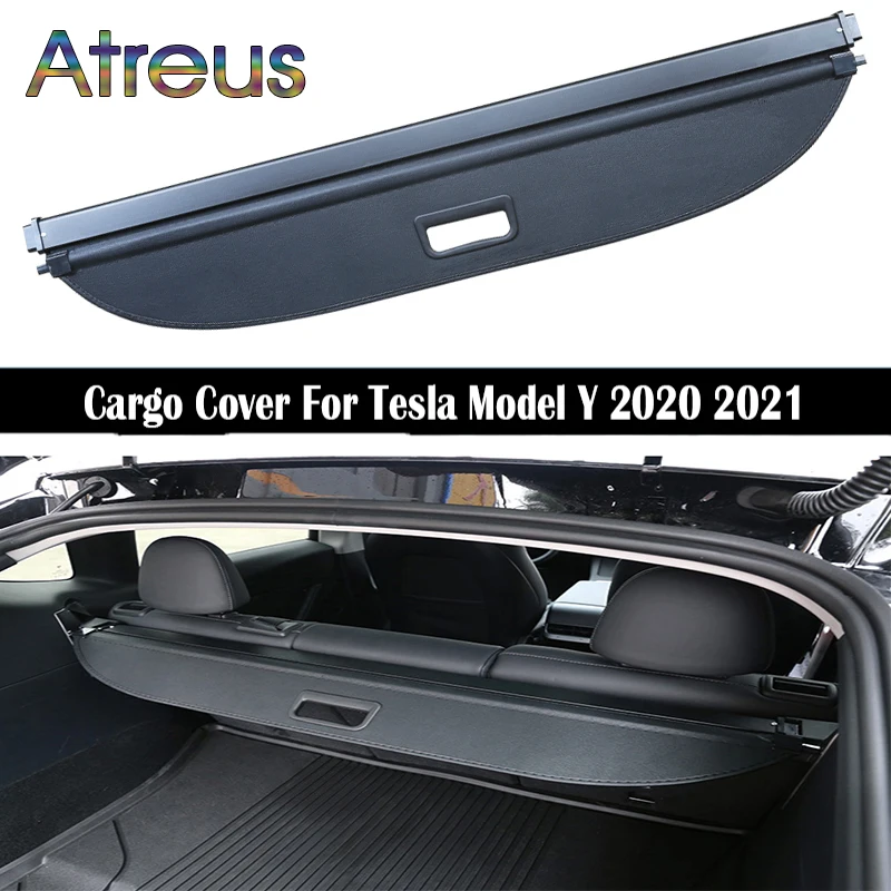 1set Auto Stamm Paket Regal Abdeckung für Tesla Modell Y 2021 2020  Versenkbare Hinten Racks Spacer Vorhang Auto Zubehör - AliExpress