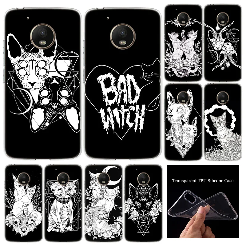 Волшебный силиконовый мягкий чехол для телефона Witch cat Motorola Moto G8 G7 G6 G5S G5 G4 E6 E5 E4 Plus