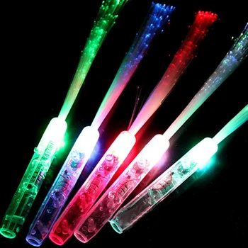 

LED Fiber Optic Light Wand, Colorful Magic Fairy Light up Battery Operated Flashing Concert Prop for Night Party