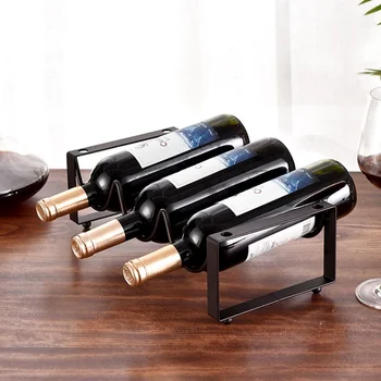 

Stacked Creative 3 Bottle Wine Display Rack, Wine Bottle Rack, Practical Home Decoration, Shelf, Display Rack