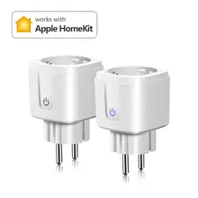 Homekit controle remoto wi fi tomada inteligente sem fio adaptador da ue trabalho com apple homekit siri tomada de controle voz