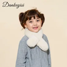 DANKEYISI шарфы из искусственного меха Детский шарф осень зима теплый шарф для мальчиков и девочек шаль-снуд кольцо шейный шарф шарфы