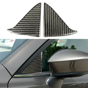 

High-quality Car Accessories For Mazda 3 Axela 2017 2018 Carbon Fiber Front Door Window Decor Cover Trim Sticker