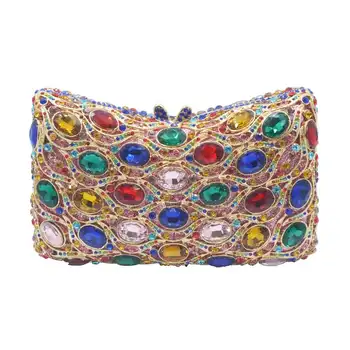 

Fashion Evening Bags Luxury Green Party Purse Clutch Bags Drop Shipping Golden Bridal Crossbody Handbags SC998