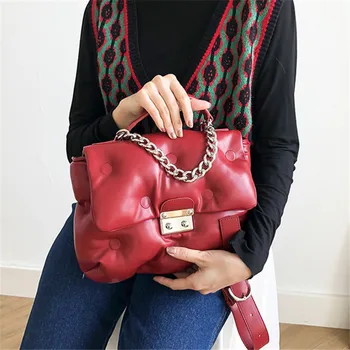 

Pleated Bag Female 2020 Spring European and American Pillow Soft Bag Portable Crossbody Bag Women Purse and Handbags Sac A Main