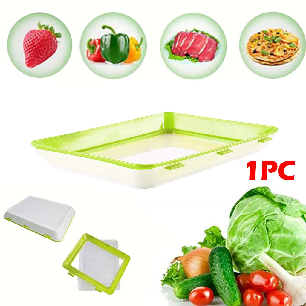 1PC 5 шт. креативный контейнер для хранения свежих продуктов, органайзер для хранения свежих продуктов, контейнер для хранения на поддоне, холодильник - Цвет: 1PC