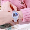 New Disney Frozen Princess Pattern Children Watch Toys Fashion Crystal Cartoon Leather Quartz Wristwatch for Girls Kids Toy Gift ► Photo 3/6