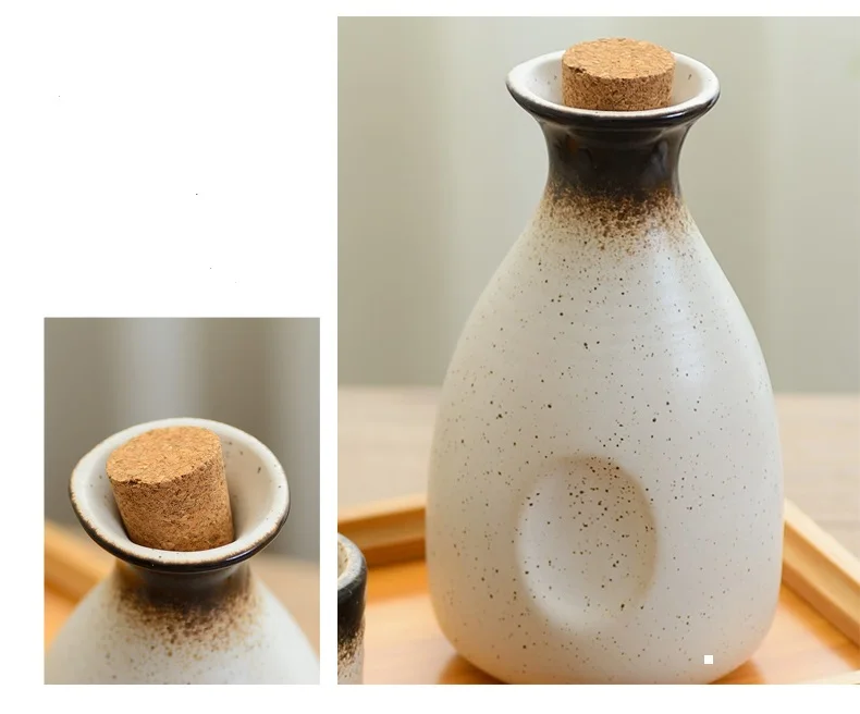 Японский стиль Саке керамический винный набор Саке белый кувшин для вина небольшой подвал домашний кувшин набор стаканов для воды посуда для напитков