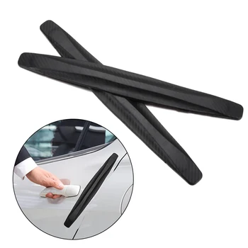 

2PCS Carbon Fiber Car Door Side Strip Anti-collision Strip Car Bumper Protector Edge Gap Scratch Guard Corner Styling Mouldings