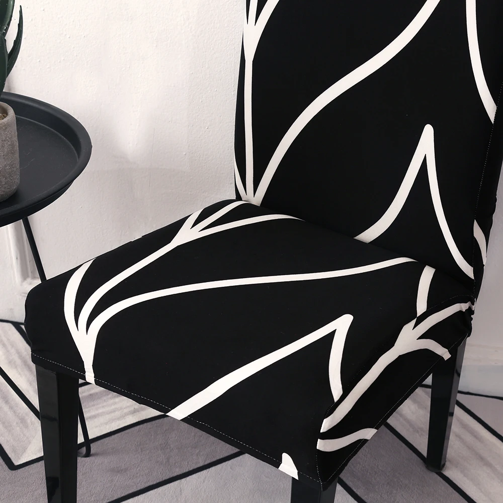 1/2/4/6 шт. эластичные напечатан обеденный стол чехол для кресла Съемный Анти-грязный чехол для сидений на кухне полиэстер чехлы на кресла стрейч банкет