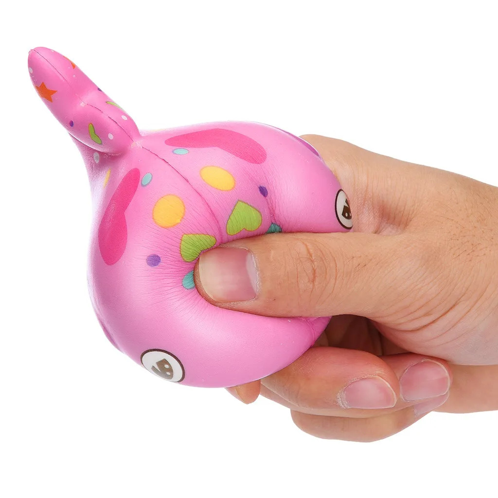 Игрушка-давилка Kawaii очаровательная игрушка Нарвал медленно поднимающийся крем ароматизированные игрушки для снятия стресса GiftsJ 0906