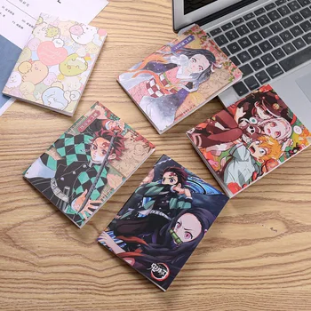 

New Cartoon Anime Demon Slayer Kimetsu No Yaiba Notebook Kamado Tanjirou Cosplay Note Book DIY Note Pads Offices School Supplies