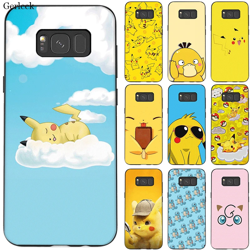 Чехол для телефона samsung J6 A70 A60 A50 A40 A20 A30 A10 A7 A6 A5 A3 A8 A9 крышка Пикачу