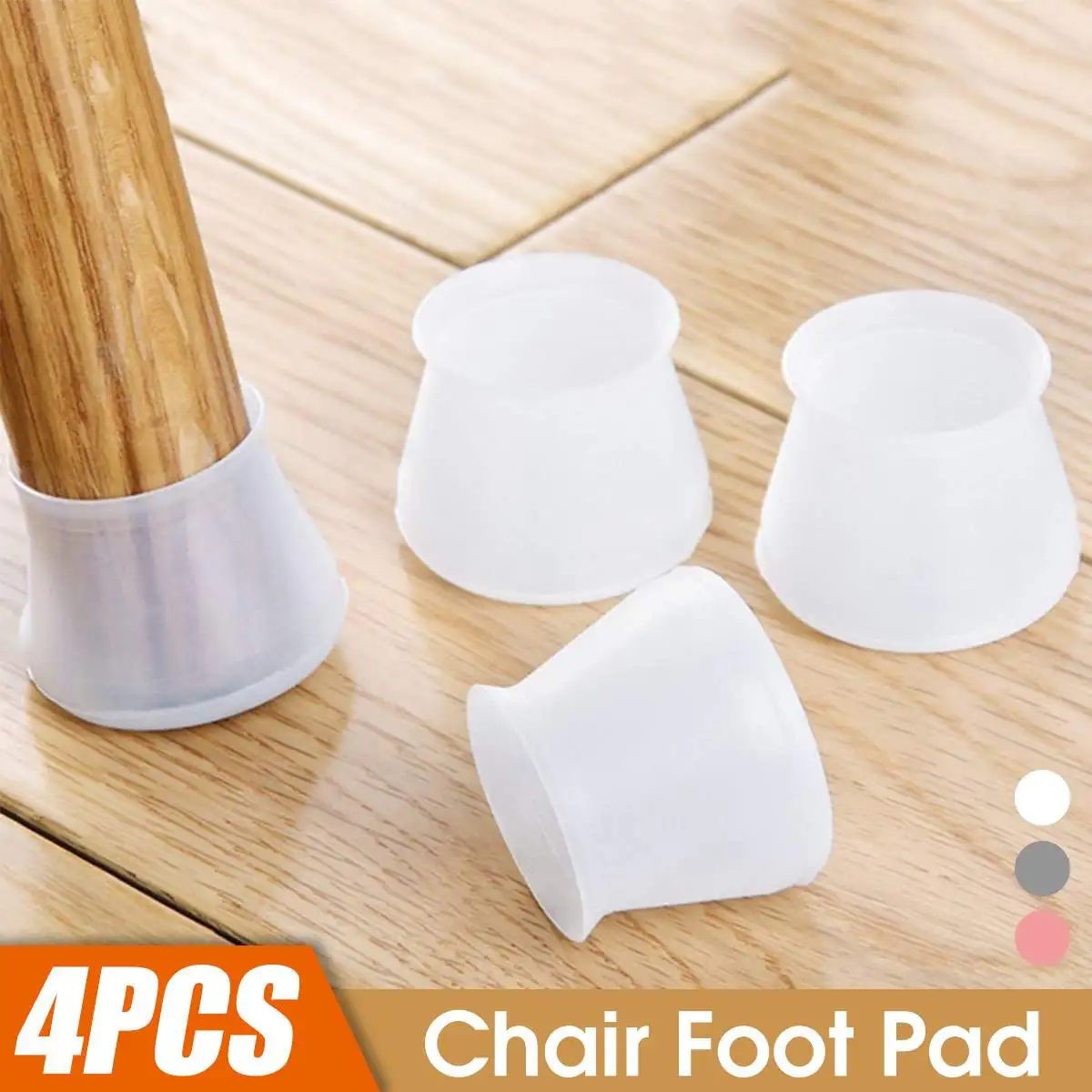 4Pcs Chair Cover Caps Silicone Cap Pad Furniture Non Slip Table Feet Cover Floor Protector Foot Chair Cover Leg Chair Leg Caps photo