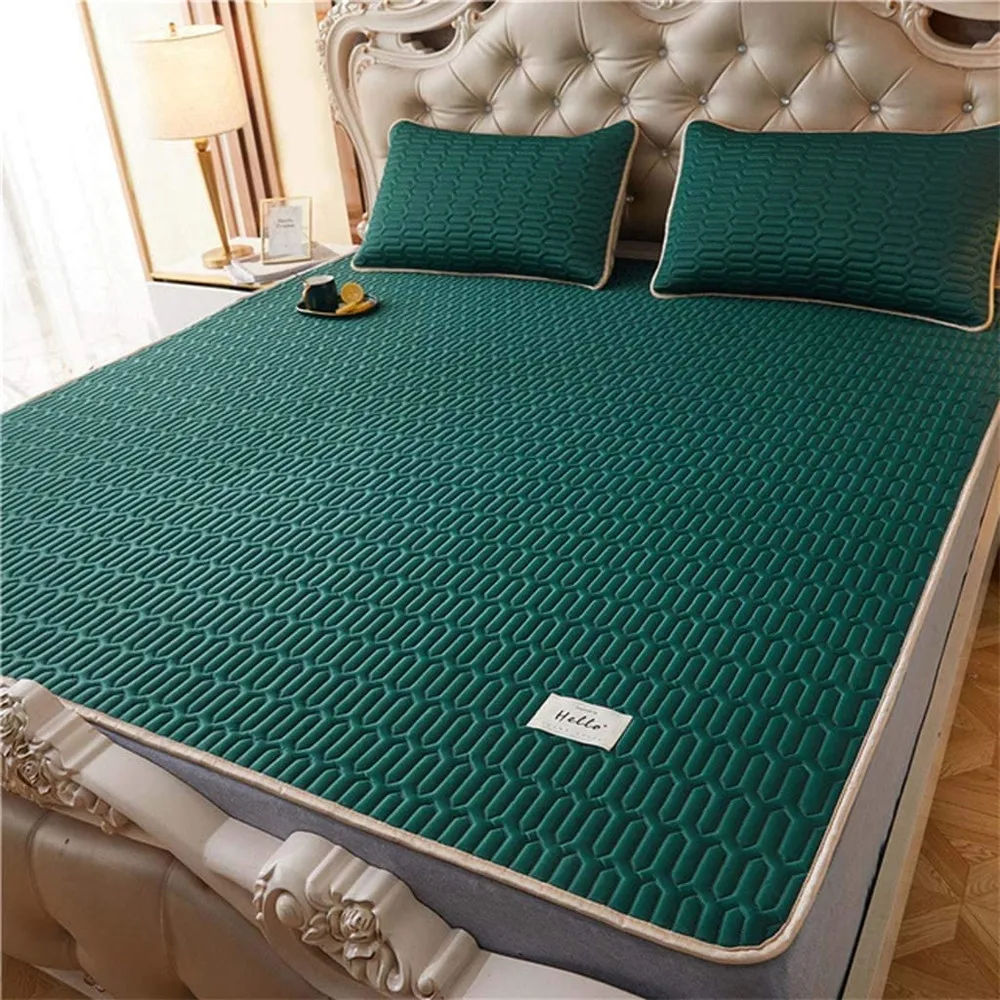 Details about   summer bed mat cool feeling mat for bed ratan double face folding mat queen king 