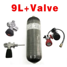 Acecare – réservoir de plongée 9L CE HPA, cylindre en Fiber de carbone pour plongée 4500psi, réservoir d'air comprimé PCP avec Valve M18 * 1.5