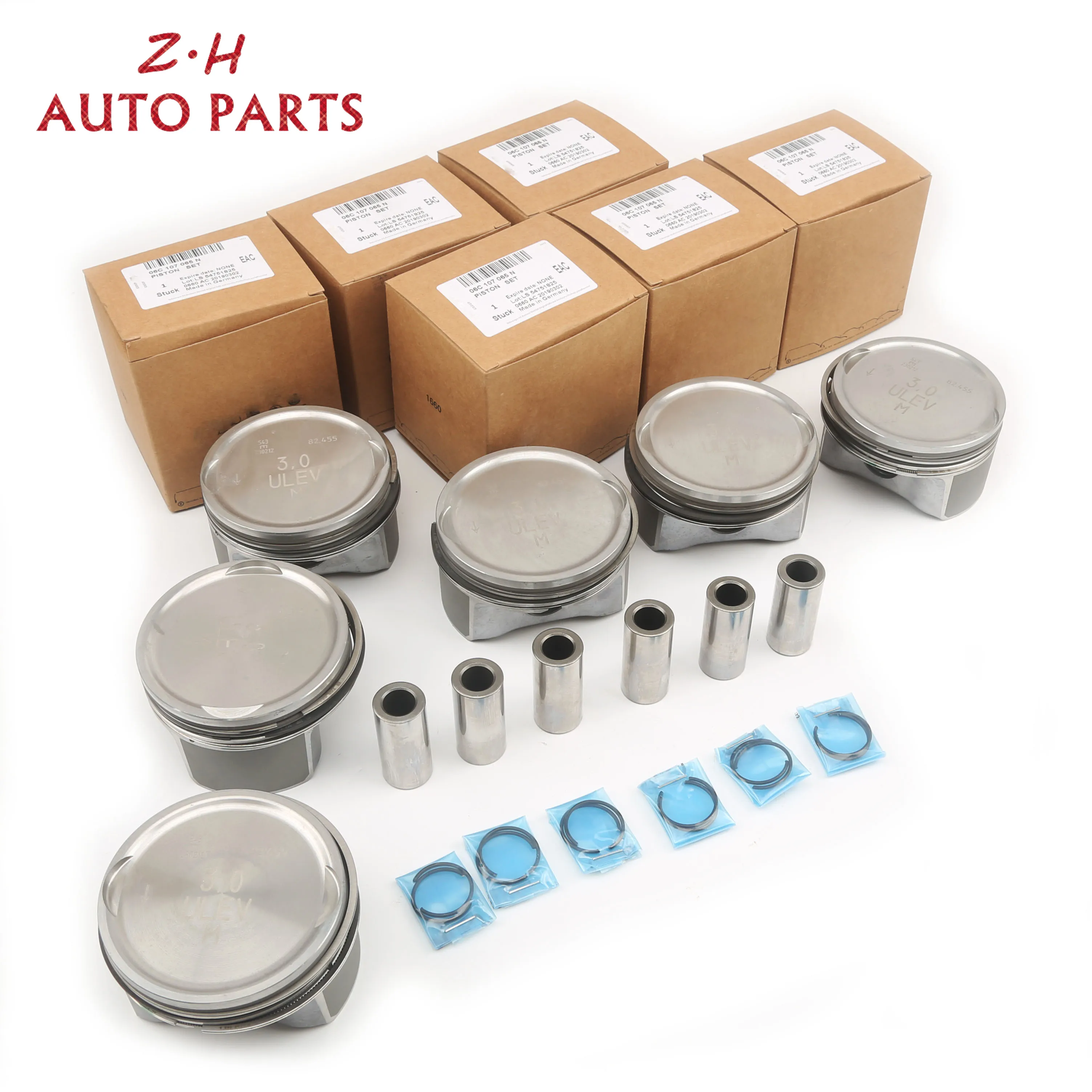 

6Pcs N 012 273 1 22MM Piston & Piston Ring Kit For Audi A4 S4 Avant Quattro A6 S6 Avant Quattro S4 Cabrio. A8 S8 Quattro 3.0L V6