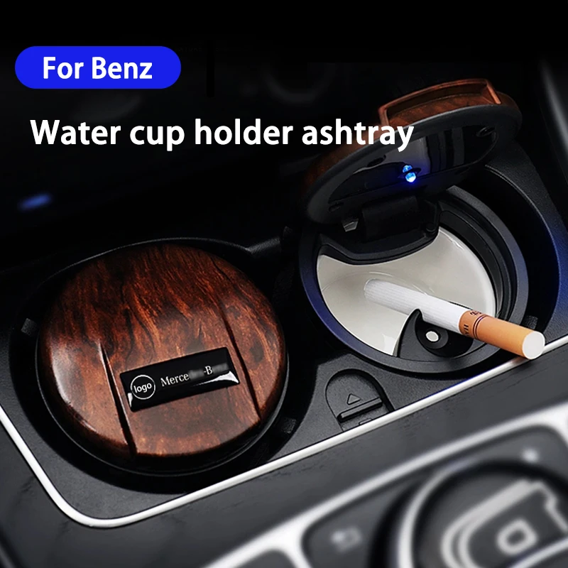 Wholesale 10pcs Blu ray Car Ashtray For Mercedes Benz Cigatatte Holder