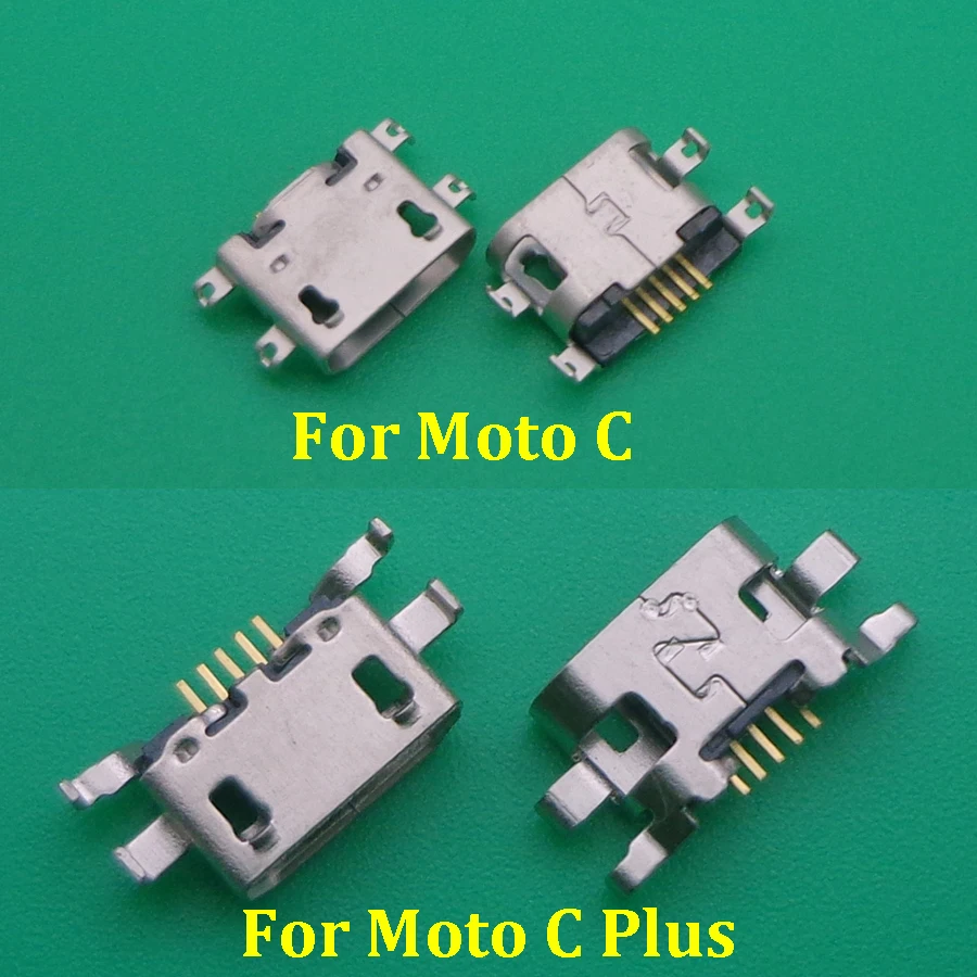 100 шт. для Moto C PLUS Cplus XT1723 XT1724 micro usb разъем зарядки док станции|Соединители| |