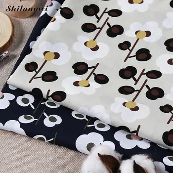 

Printed Cotton Fabrics Diy Sewing Clothing Curtain Table Cloth Pillowcase Handicraft Pure Cotton Fabric High Density 1.42m*2m