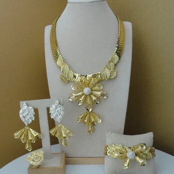 

Yuminglai Unique Design Dubai Costume Jewelry Big Jewelry Sets FHK8019