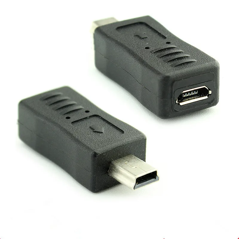 Voortdurende lening Cyclopen 1pc New Black Micro Usb Female To Mini Usb Male Adapter Charger Converter  Adaptor V3 To V8 Adapter - Data Cables - AliExpress