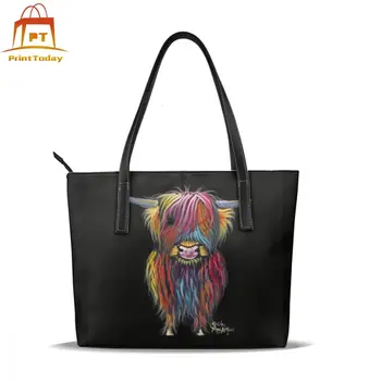 

Horn Cow Handbag Horn Cow Top-handle Bags Teenage Woman Leather Tote Bag University Large Women Handbags