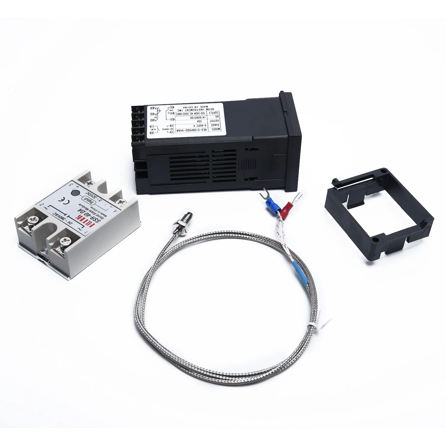 100-240 в цифровой PID контроллер температуры+ 40A SSR+ K термопары Датчик
