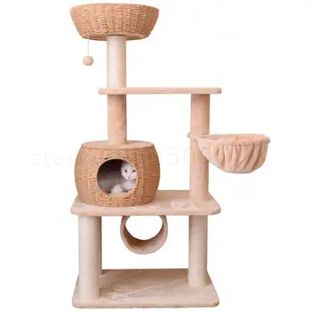 

Weave A Cat Climbing Frame Luxurious Manual Cat Nest Tree Sisal Cat Cat Climbing A Tree House Furniture