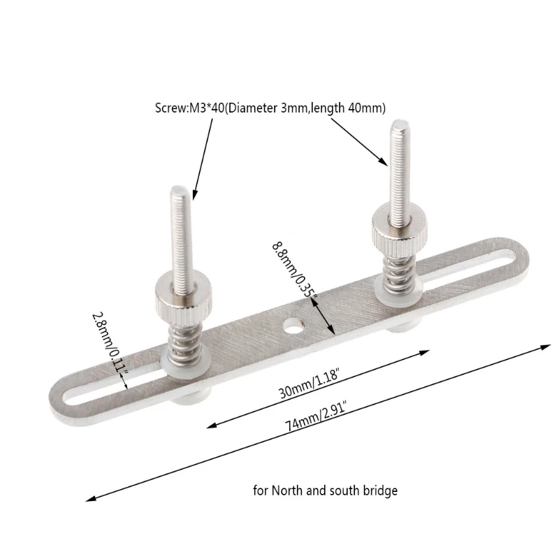 

1 Set Stainless Steel Water Cooling Block Buckles Screw M3*40 For Southbridge