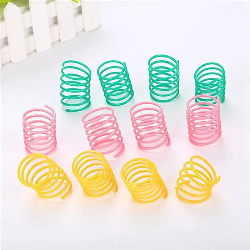 10pcs / Lot cat toys interactive Spring Toy Ball Wide Pet Kitten Toy Pet Products Cat Play Supplies Cats Playing Toy Pet