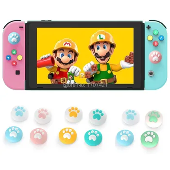 

4pcs Silicone Analog Thumb Stick Grips Caps for Nintend Switch NS JoyCon Controller Sticks Cap Skin for Joy Con Cover