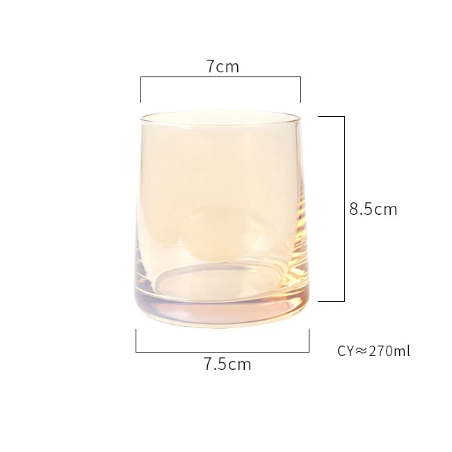 Творческий, произведенный на одной винокурне Стекло японский Стиль круглый мульти-Цвет дымчато-серый Янтарный бытовой воды чашка, сок кружки винного цвета Питьевая утварь