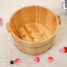 25 см Массажная ванночка для ног спа педикюр ванна для ног Замачивание ног моющая ванна для ног для взрослых Умывальник для ног ванна для ног из цельного дерева